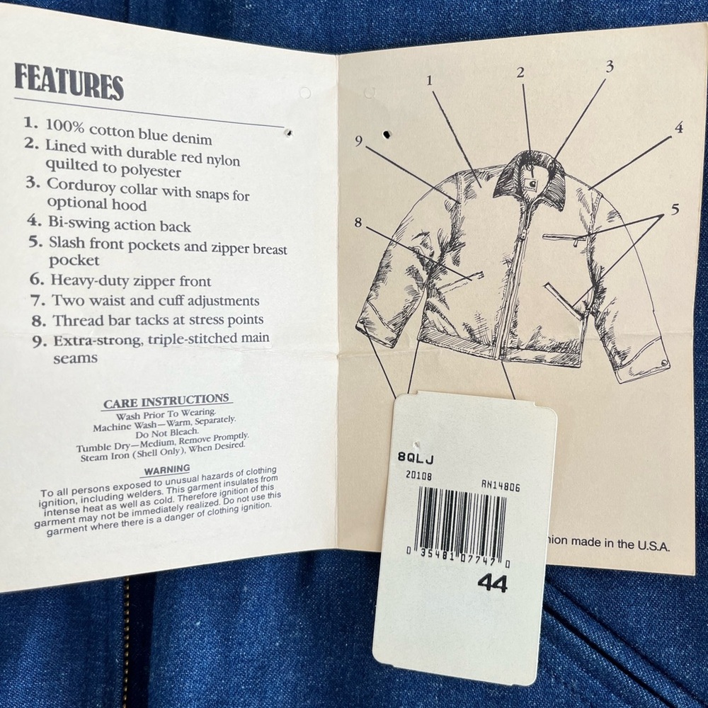 Carhartt Vintage Centennial Anniversary Detroit Jacket with some original tags - Picture 8 of 8